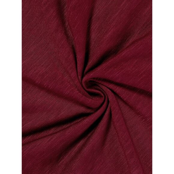 Women's Plus Size Crochet Panel Kimono Raglan Sleeves Tops Burgundy - Picture 6 of 6